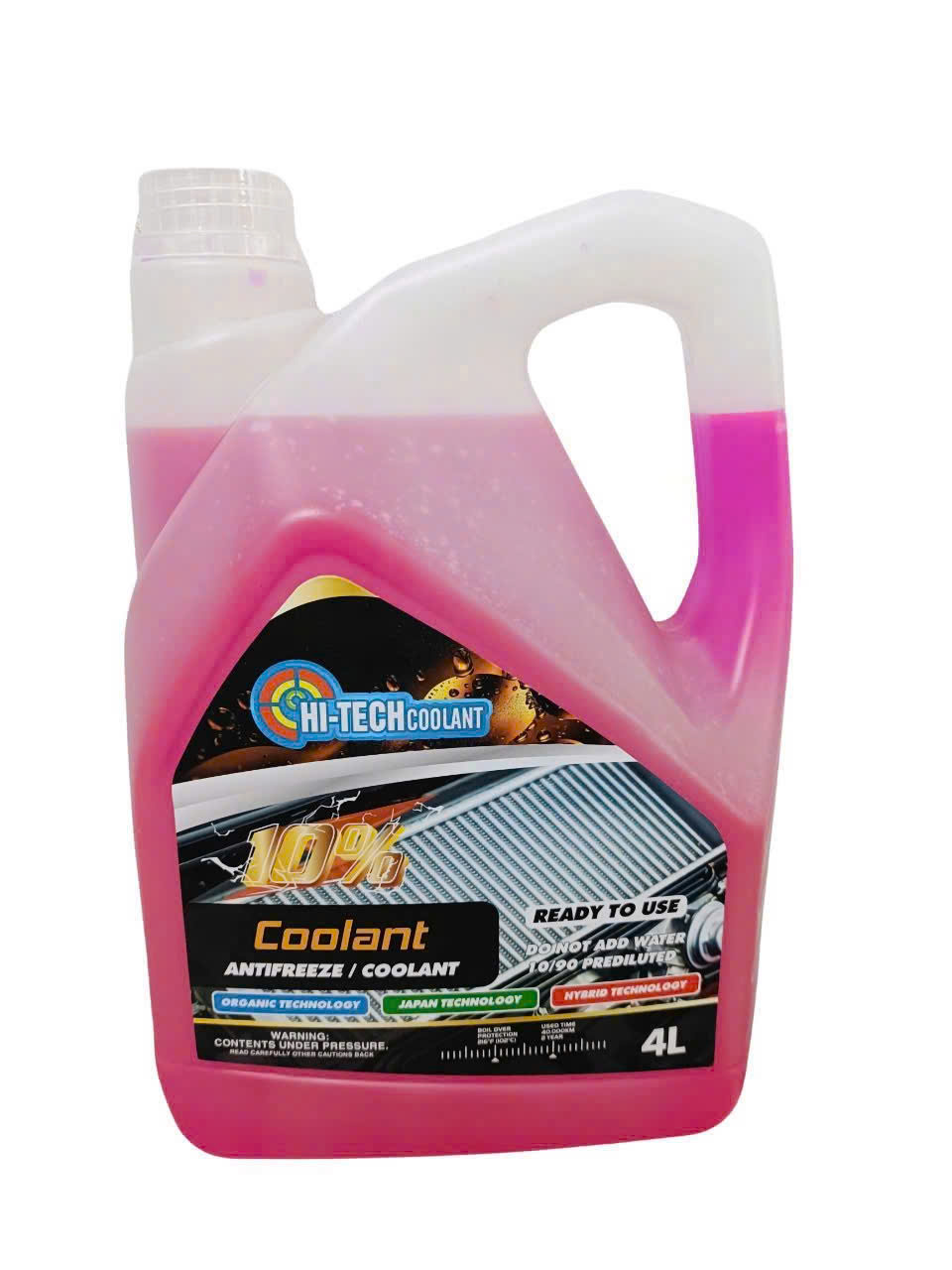 NƯỚC GIẢI NHIỆT ĐỘNG CƠ HITECH PHA SẴN 10% MÀU XANH VÀ ĐỎ 4 LÍT